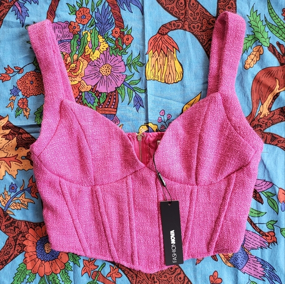 Fashion Nova Tops - NWT Pink Barbiecore Corset Top by Fashion Nova